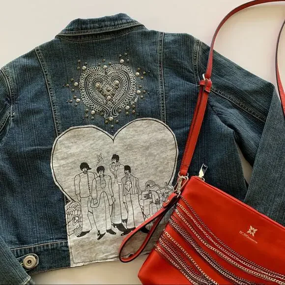 Via Penny Lane Reworked Apparel | The Beatles Yellow Submarine Denim Jacket - Picture 11 of 11